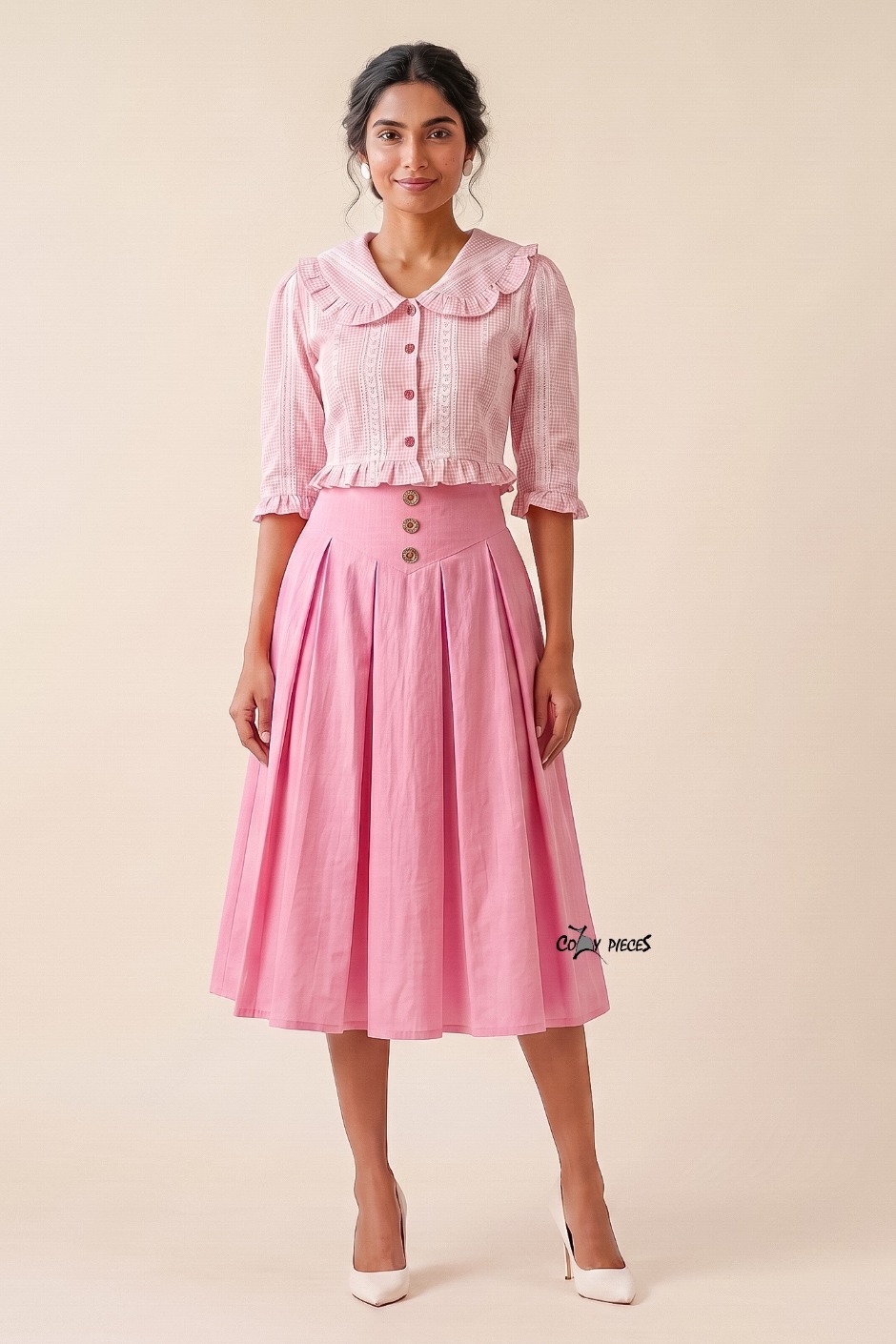 Vera - Pleated Midi Skirt