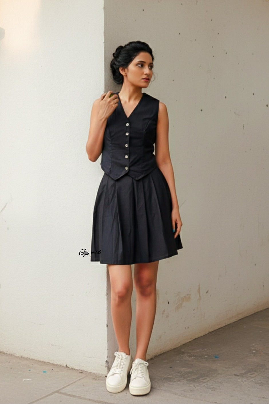 Naviza - Pleated Mini Skirt